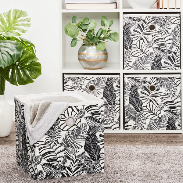 Black Tropical Storage Bin