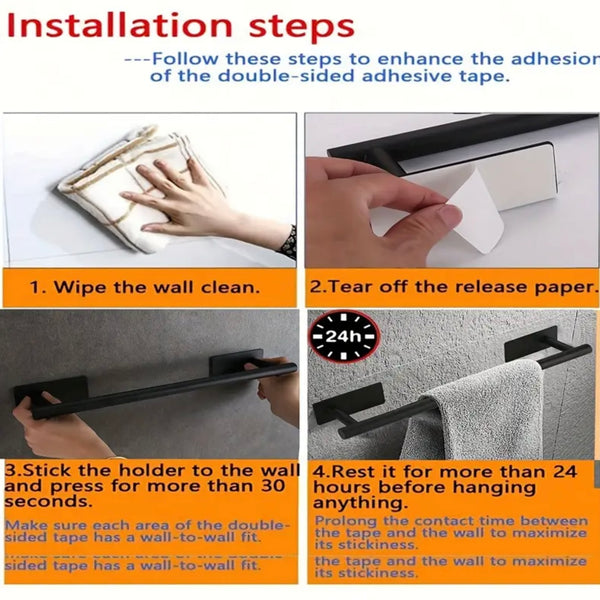 6 pc Bathroom Hook Set