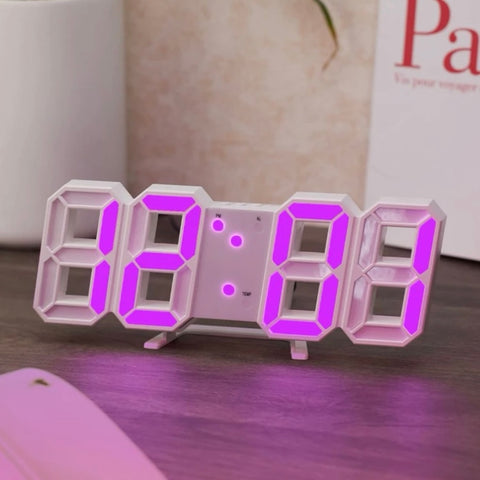 Pink LED Clock