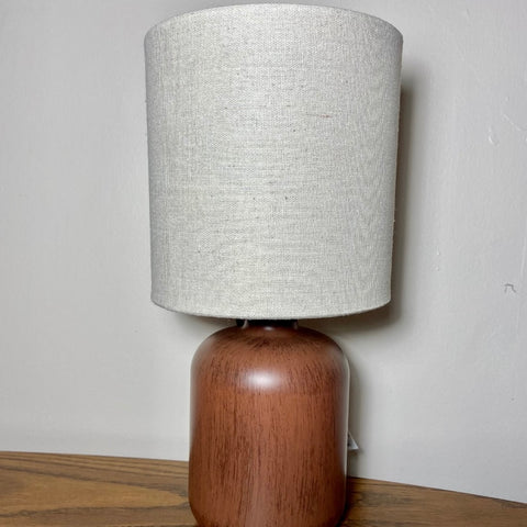 Faux Wood Table Lamp