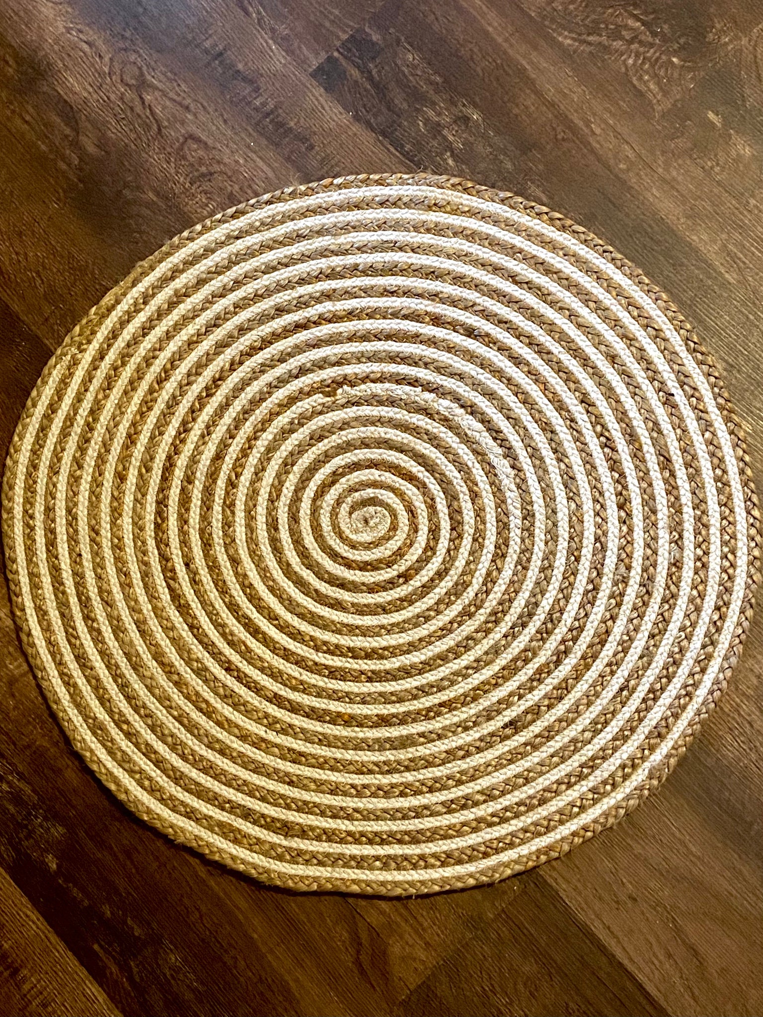 Round Cotton Jute Rug