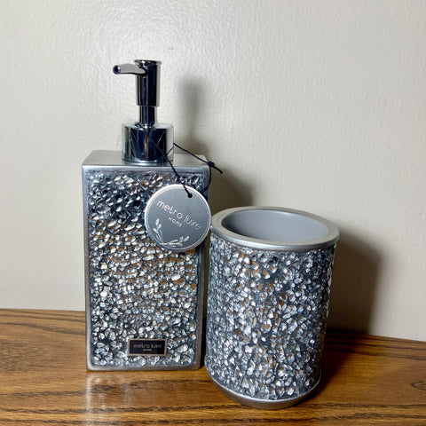 Ceramic & Glass Bathroom Set