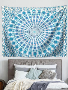 Blue Mandala Tapestry