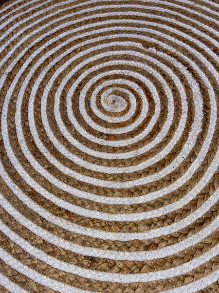 Round Cotton Jute Rug