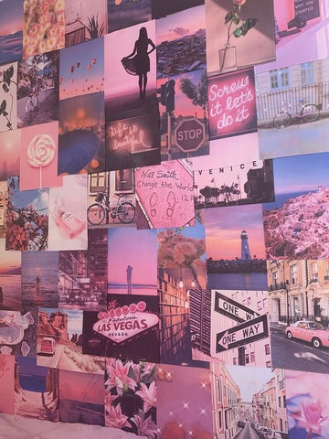 Pink Wall Collage